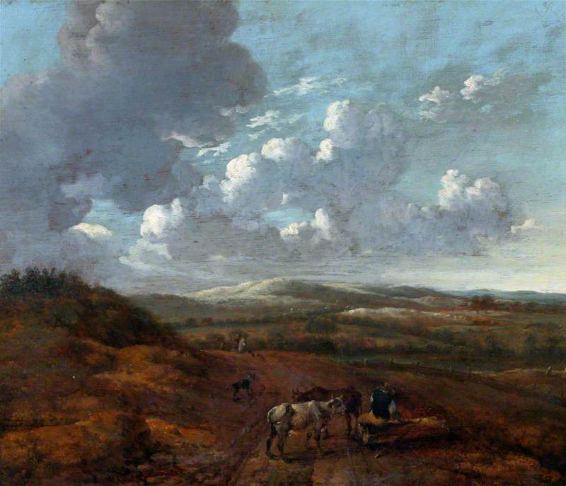Landscape with Cattle and Herdsmen Seated on a Log