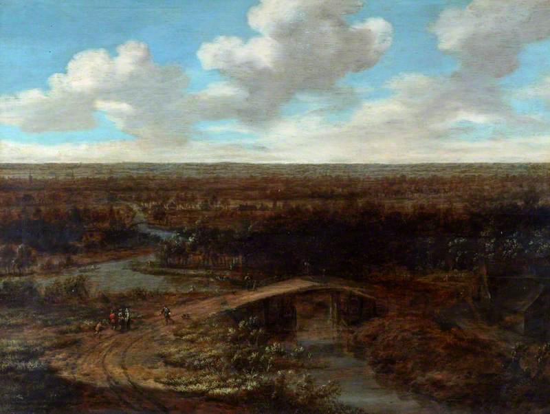 Landscape with a Town in the Middle Distance