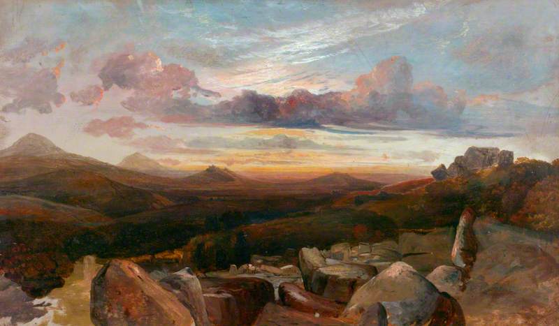 Landscape with Mountains and Rocks