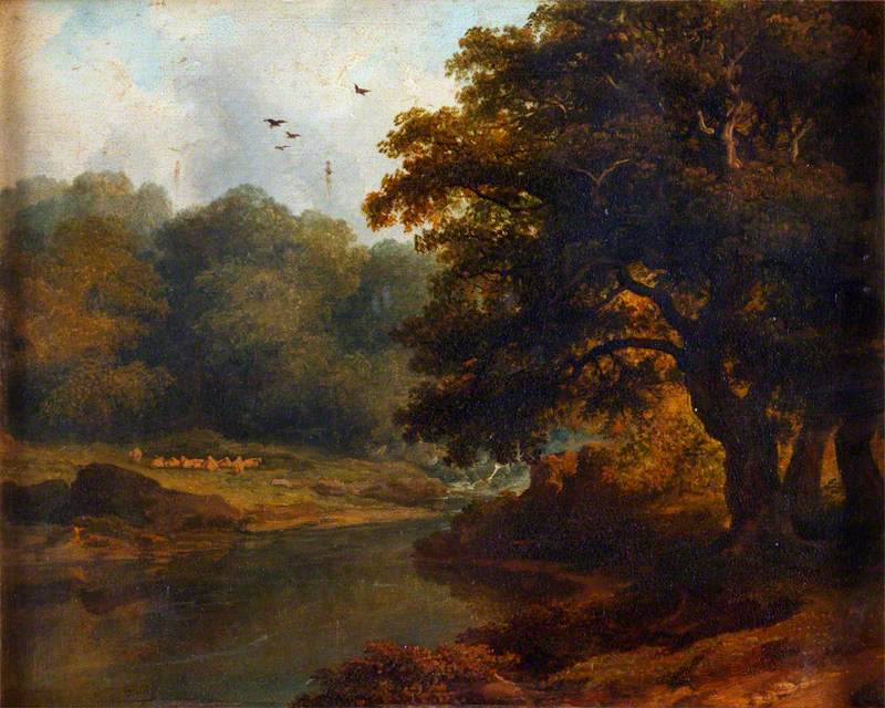 Landscape with a Stream and Woods