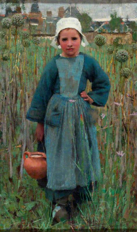 Peasant Girl Carrying a Jar, Quimperlé