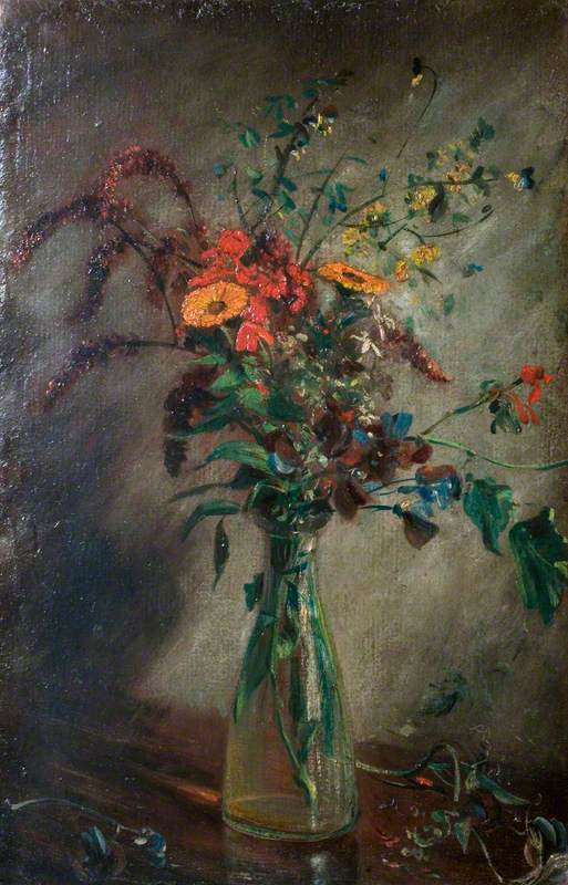 Study of Flowers in a Glass Vase