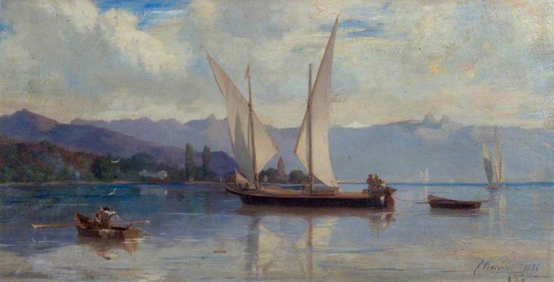 Lake Geneva with Sailing Boats