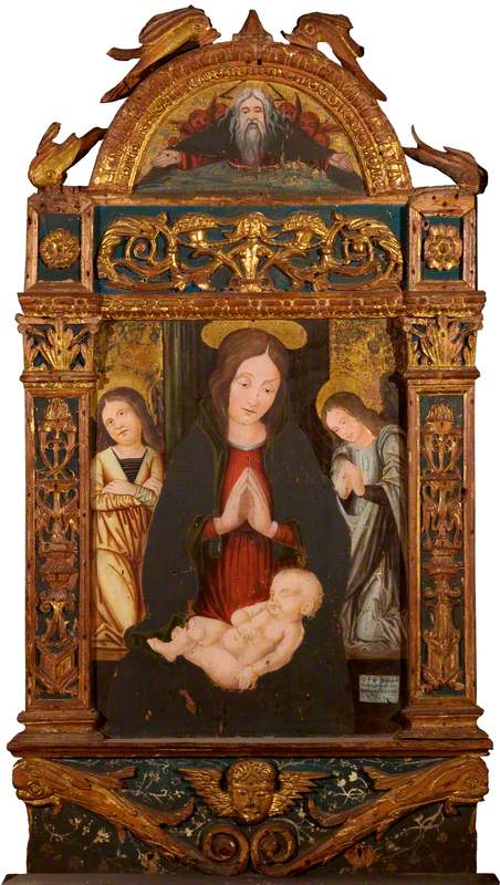 The Virgin and Child (main panel); God the Father (lunette)