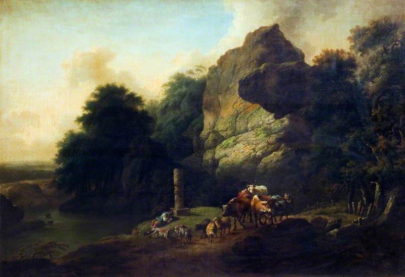 Rocky Landscape with Herdsmen