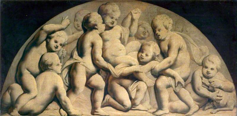 Group of Putti Carrying One of Their Companions