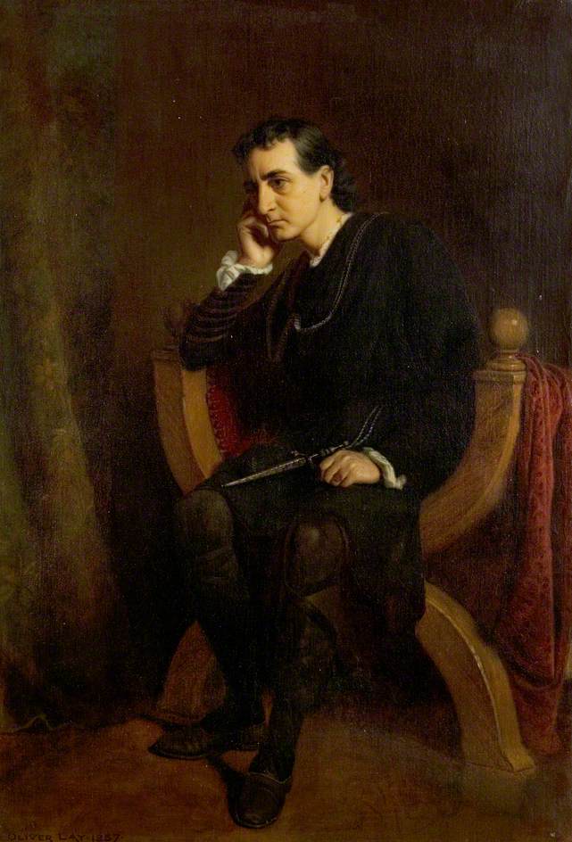 Edwin Booth (1833–1893), as Hamlet