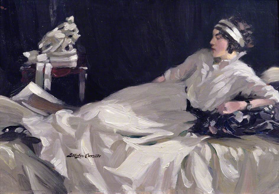 Reclining Lady in White