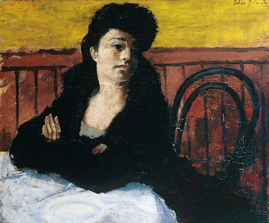 A Girl Seated at a Table