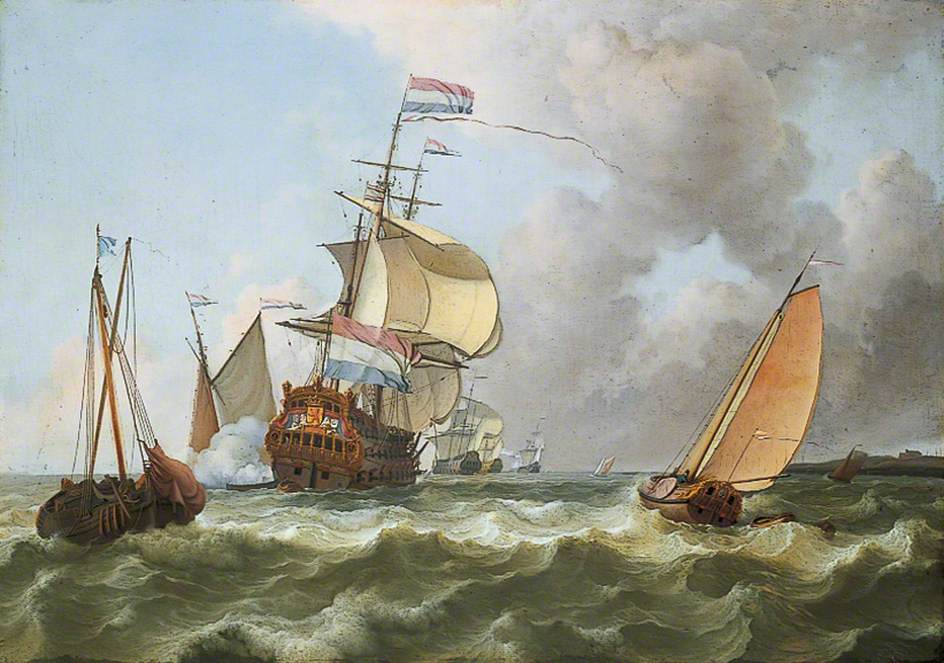 The Warship 'Hollandia' in Full Sail