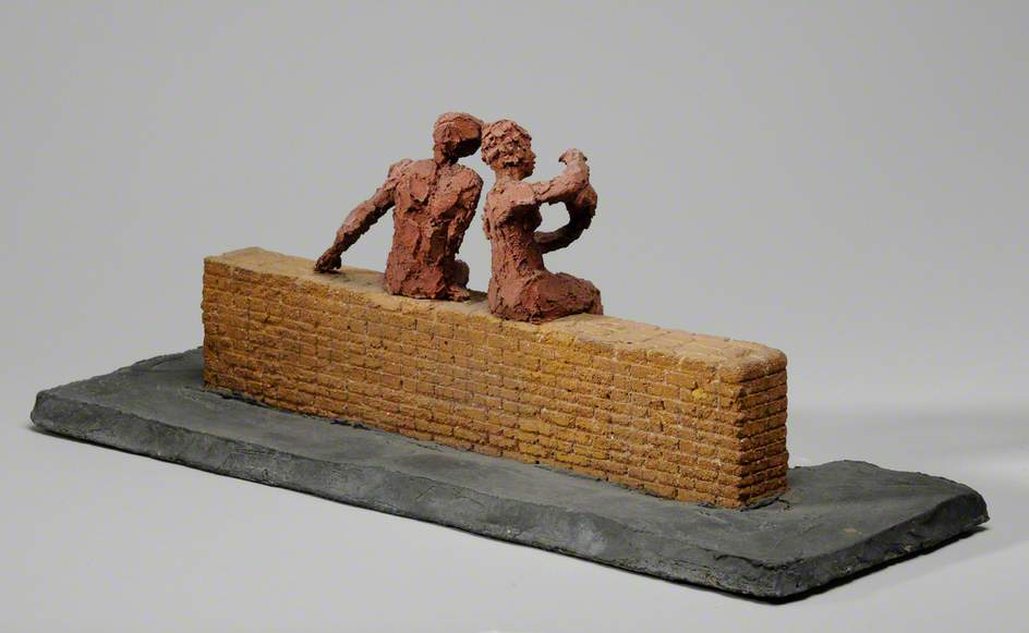 Maquette for a Sculpture: Boy and Girl Examining a Flask