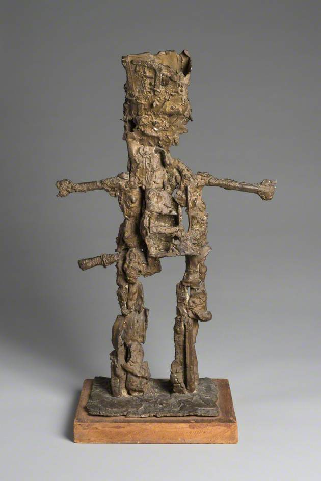 Figure with Mechanical Head